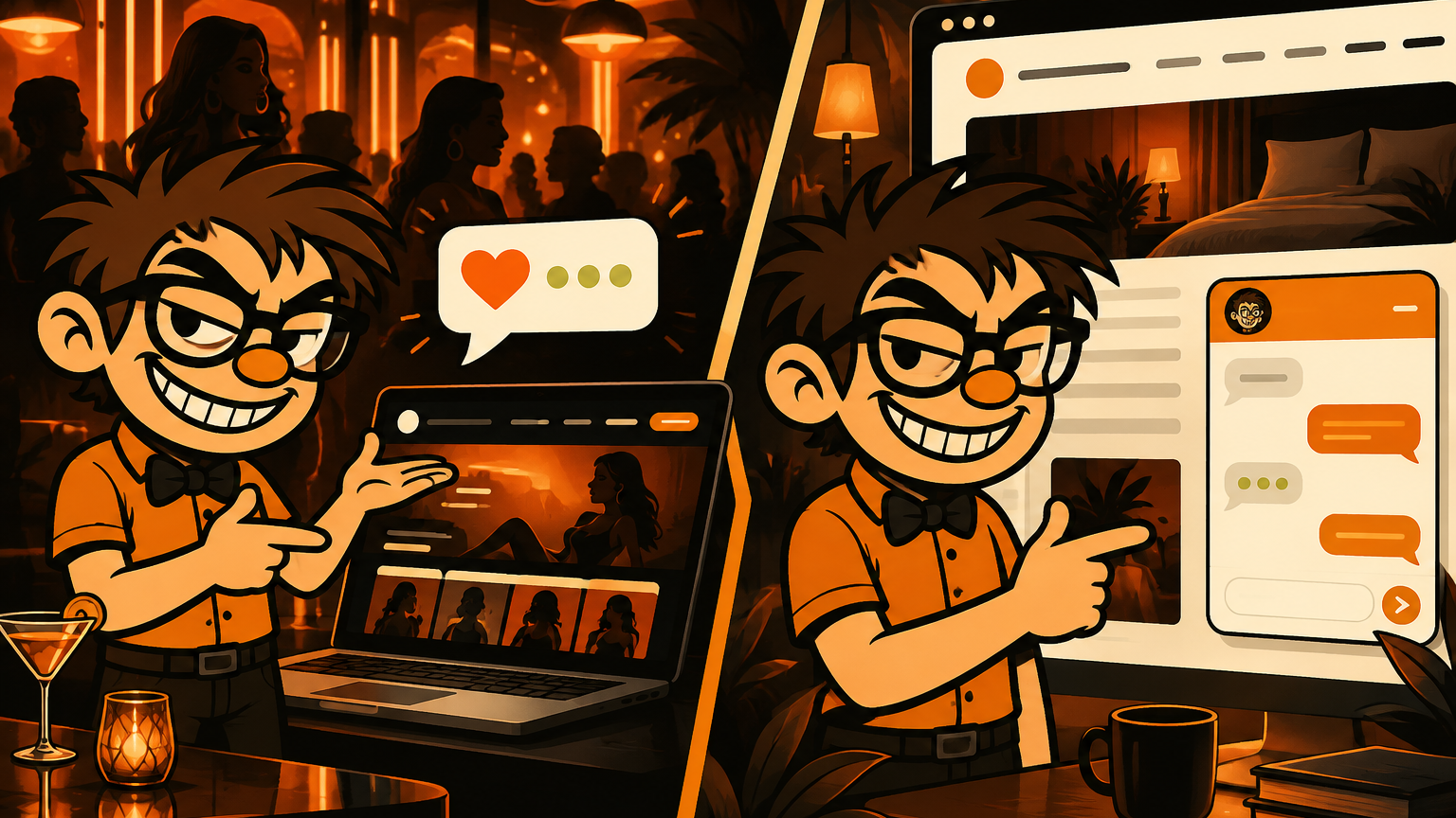 Alex demonstrating floating and inline chat experiences