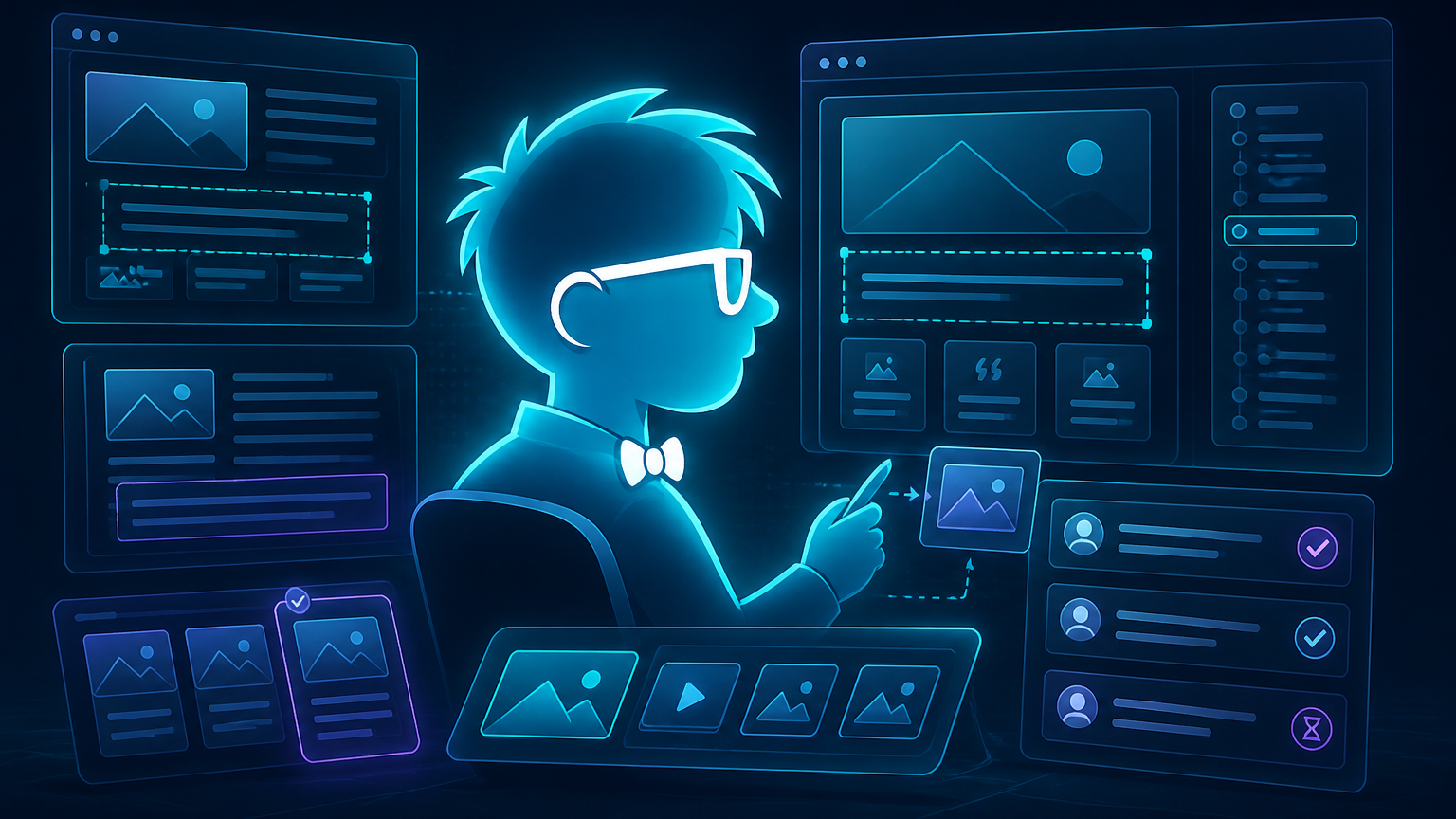 Ask Adam managing selected WordPress pages, documents, images, and review cards
